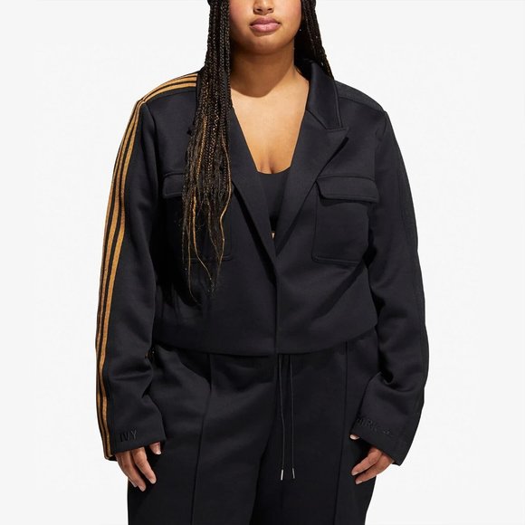 Adidas Women's Ivy Park Black Plus Size Suit Jacket GS0370 - Picture 1 of 5